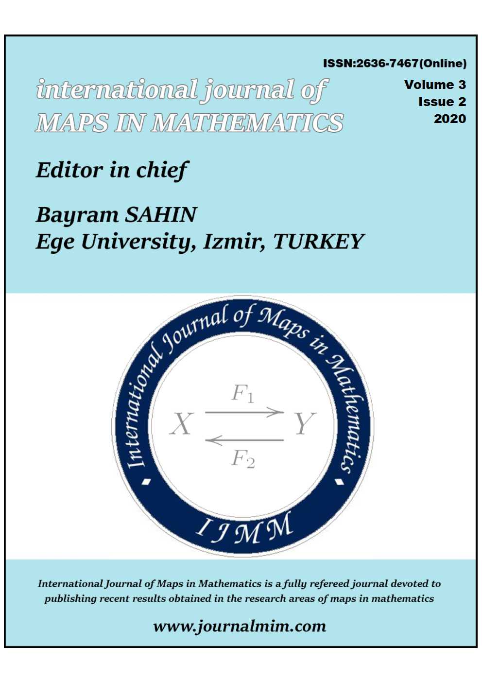 					View Vol. 3 No. 2 (2020): International Journal of Maps in Mathematics
				
