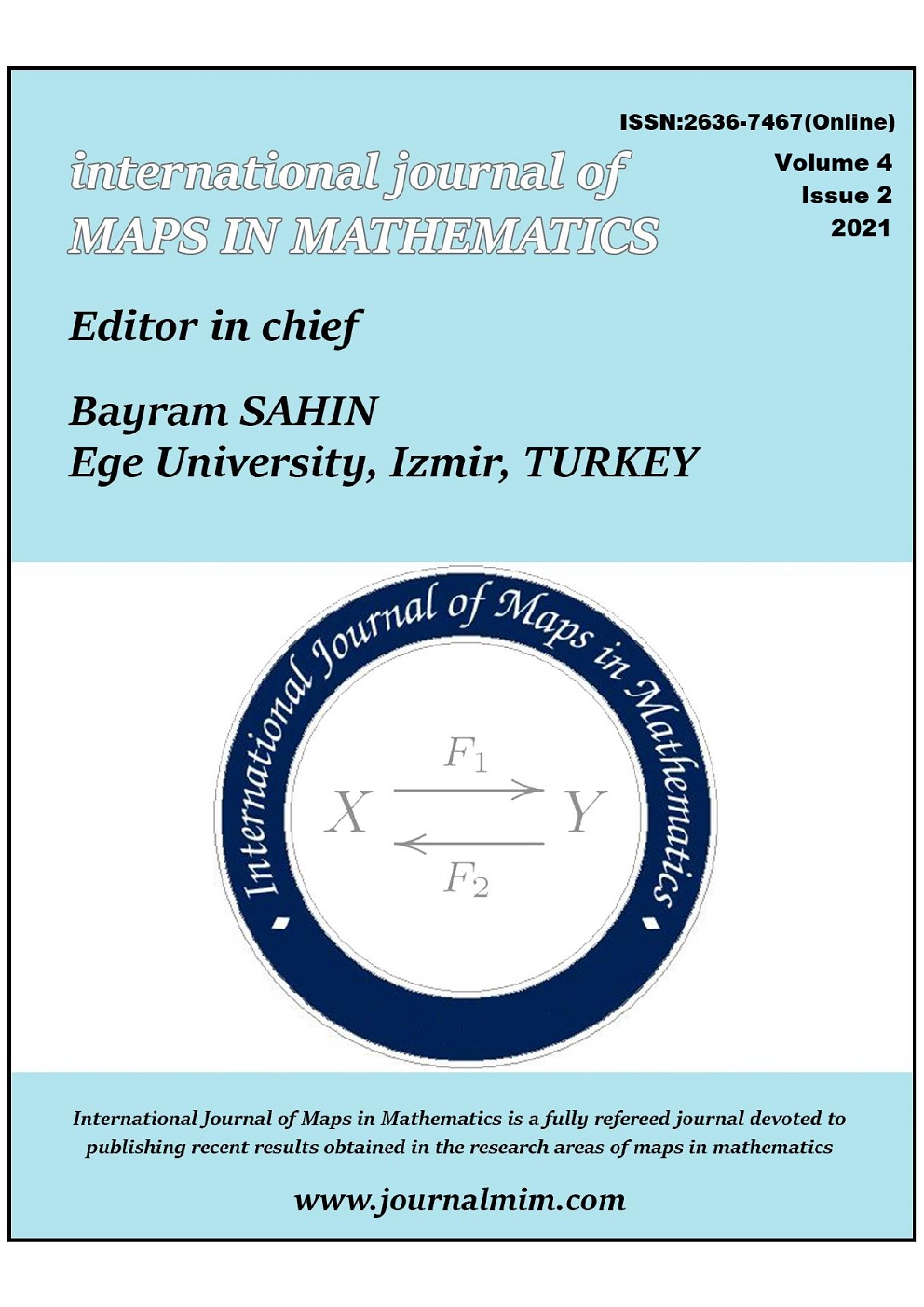 					View Vol. 4 No. 2 (2021): International Journal of Maps in Mathematics
				